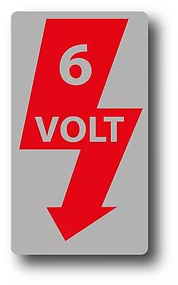 $3.99 • Buy Fits VW Vintage 6 VOLT DECAL STICKER Kharman Gia BEETLE TYPE 1 TYPE 3 BUS 