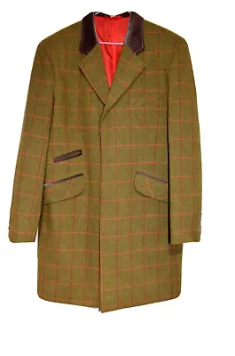 £99.99 • Buy De La Creme ~england Smart Classic Retro Blinders Fine Tweed Covert Coat Uk 36r