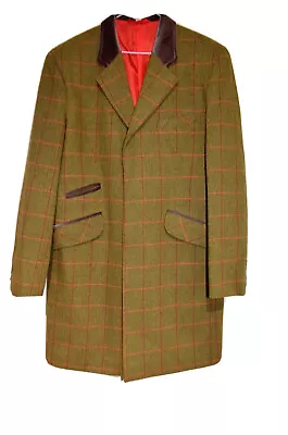 £99.99 • Buy De La Creme ~england Smart Classic Retro Blinders Fine Tweed Covert Coat Uk 36r