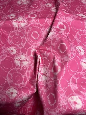 5 Metres Pink Mandala 70s Floral Printed 100% Cotton Craft Fabric • £20