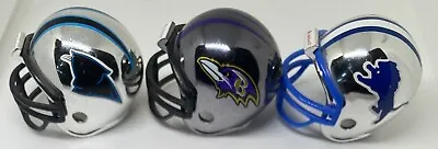 Lot Of 3 NFL Panthers Ravens Lions Riddell Mini Football Helmets • $13.97