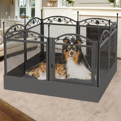 Large Exercise 8-panel Pet Playpen Dog Crate With Door Waterproof Fertility Pad • $177.95