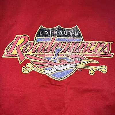 Sz 2xl Vintage Edinburg Texas Roadrunners Baseball Team Red Distressed T Shirt • $6