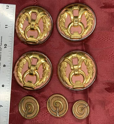 Antique Vintage Old Fabric Lucite Backed Buttons • $9