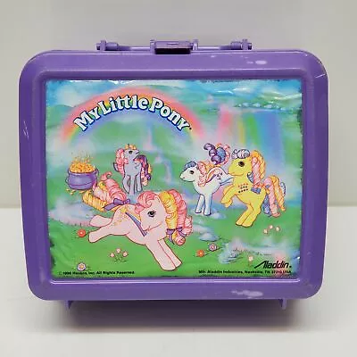 Vintage Aladdin My Little Pony Purple Plastic Lunchbox 1990 • $9.99
