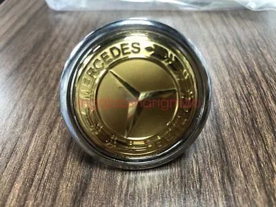 Gold FOR Mercedes Benz Bonnet Badge Hood Emblem Sticker C E Class 44mm W204 W211 • $22.99