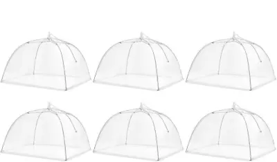 6 Pack Food Net Covers 17 X 17  Outdoor Food Cover Mesh Umbrellas Fly Covers • $13.95