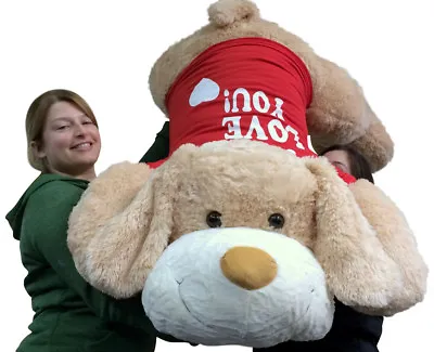 I Love You Giant Stuffed Puppy Dog 5 Foot Soft Wears I LOVE YOU Shirt Big Plush • $199.99