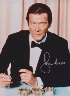 Roger Moore 007 James Bond Authentic Autograph James Bond Rare Shot! Golden Gun • £9.32