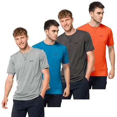 Jack Wolfskin Mens Crosstrail T Breathable Wicking T-shirt 43% OFF RRP • £15.99