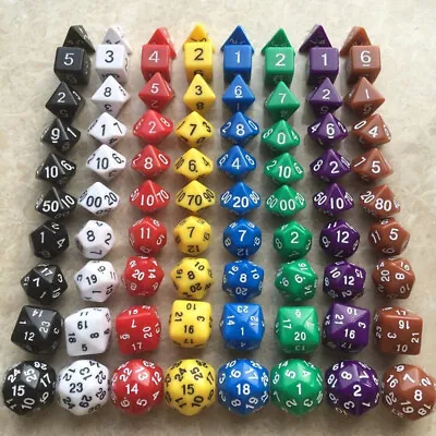 $12.94 • Buy 10Pcs Polyhedral Dice Set For Dungeons And Dragons DND MTG RPG Table Board Games