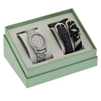 Judith Ripka 3 In 1 Bracelet Watch With Interchangeable Leather Straps • $99.99