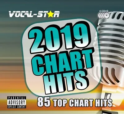 £8.99 • Buy 2019 Karaoke Pop Chart Hits 85 Songs Cd+G Disc Set - Vocal-Star - Best 2019 Hits