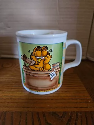 Vintage Enesco Garfield Coffee Mug  I’m So Happy Here I Could Just Barf • $9