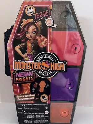 Monster High Neon Frights Toralei Fashion Doll Skulltimate Secrets Locker New • $21.24