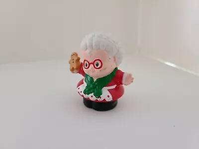 Fisher Price Little People Mrs Claus Gingerbread Cookie Red Glasses 2001 • $11