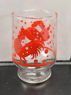 Vintage Red Rooster Juice Glass • $4.95