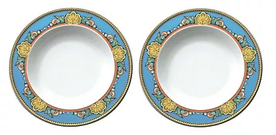 Versace By Rosenthal La Mer Rim Soup Plate Pair #409608-10322 Brand Nib Save$ Fs • $339.98