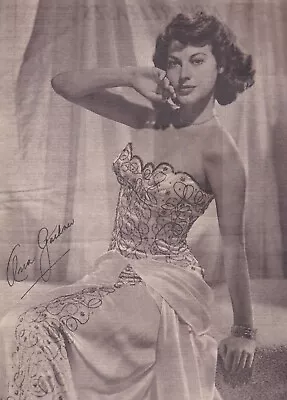 £2.19 • Buy Ava Gardner, Picture Show, A4 Page, Facsimile Autograph, 1949/50