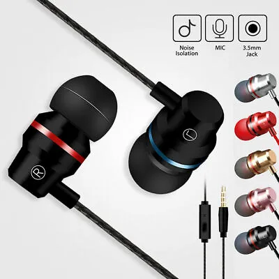£3.19 • Buy Super Bass In-ear Earphones Handsfree Headphone For Iphone Ipad Ipod Samsung+mic