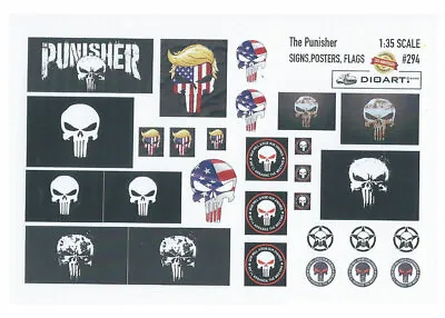 DioArt 1/35 Modern The Punisher Signs Posters Flags (full Colour 2 Sheets) • $5.15