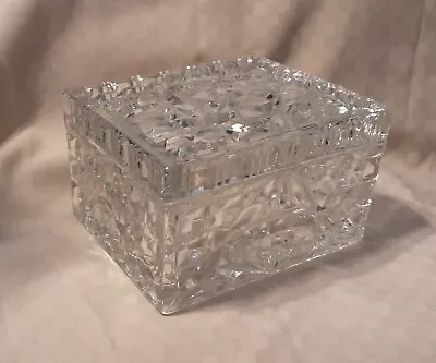 Beautiful Vintage Crystal Rectangular Dresser/Trinket Box • $10