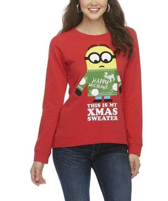 $14.99 • Buy Despicable Me Minions  This Is My Christmas Sweater  Sweashirt Women's Juniors S