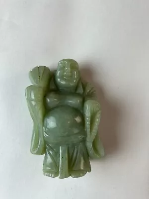 Buddha Statue Marble Stone Big Belly Laughing Smiling Vintage 3.5 Inch • £18.04