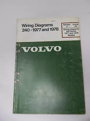 1977 1978 Volvo 240 Wiring Diagrams OEM Volvo Service Manual • $17.99