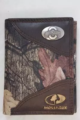 ZEP PRO Ohio State Buckeyes MOSSY OAK Camo Trifold Wallet TIN Gift BOX • $44