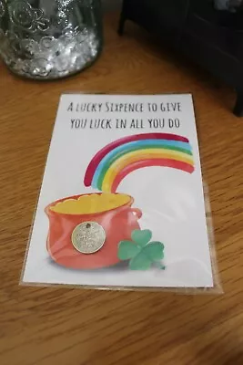 £1.99 • Buy Lucky Sixpence. Hole Drilled For Keyring, Charm, Pendant. Good Luck Gift.
