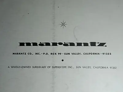 Marantz 7T Service Manual Stereo Console Photocopy • $19.99