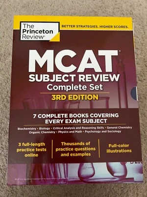 $29.99 • Buy The Princeton Review MCAT Complete Box Set, 3rd Edition + 3 Online PracticeTests