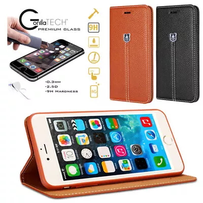 Luxury Designer Magnetic Leather Flip Wallet Book Case Cover For Mobile Phones • £2.90