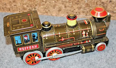 Vintage 1960s Modern Toys WESTERN SPECIAL LOCOMOTIVE Battery Op Tin Train • $49.97