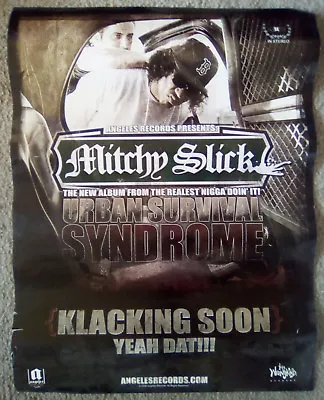MITCHY SLICK POSTER ANGELES RECORDS Urban Survival Syndrome • $40