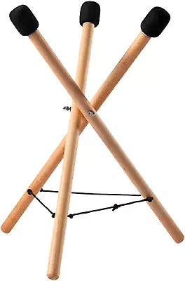 Handpan Drum Stand Solid Wood Adjustable Triangular Extendable Snare Holder Bra • $46.62