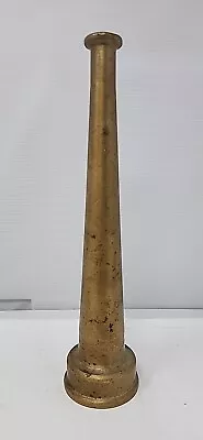 VINTAGE ALLEN Co. SOLID BRASS FIRE NOZZLE 10  TALL MADE IN USA • $14.95