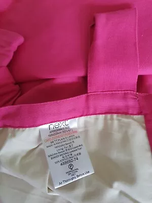 Next Pink Tab Top Full Length Curtains  155cm/205cm (each Curtain) Blackout ~VGC • £9.99