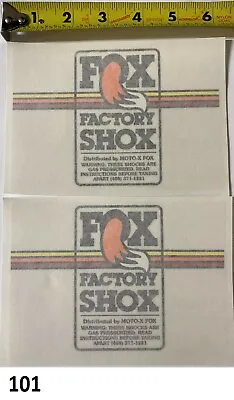 Fox Factory Shox Decal Sticker RM YZ KX CR 125 250 360 400 500 WORKS Moto X Fox • $21.87