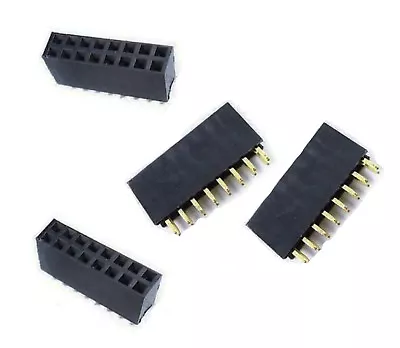 £2.28 • Buy 2X8 16 Pin Double Row 2.54mm Female Straight Header Pitch Socket Pin Strips 