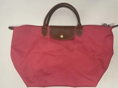 LE PLIAGE LONGCHAMP  Handbag/Tote Size M Hot Pink Pre Owned Great Condition • $49
