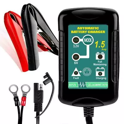 Battery Charger Maintainer 6V 12V Amp Volt Trickle RV Car Truck Motorcycle Mower • $22