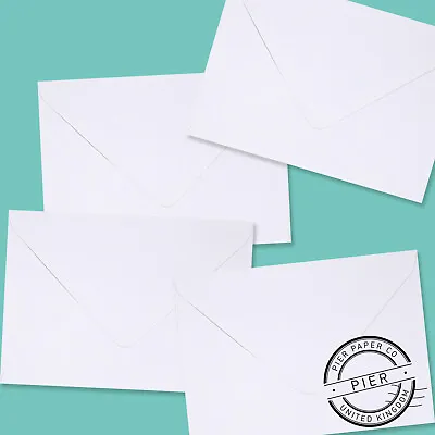 White C6 A6 Premium Quality 100gsm Envelopes 114 X 162mm - 6 X 4  Pier Paper Co. • £4.45