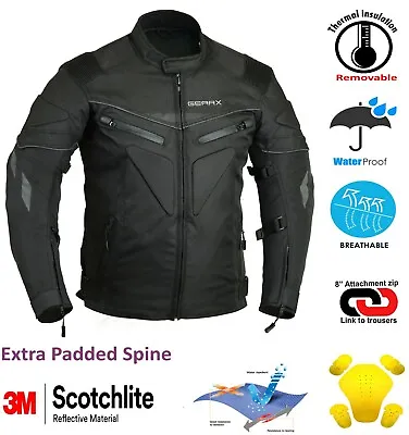 Spine Paded Motorcycle Protection Jacket Waterproof CE Breathable • $121.07