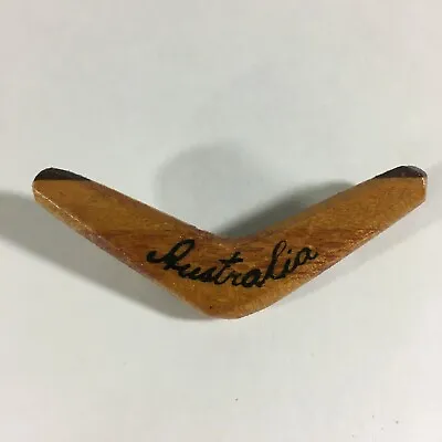 Vintage Souvenir Australian Wood Boomerang  Pin Brooch - 2  • $9.63