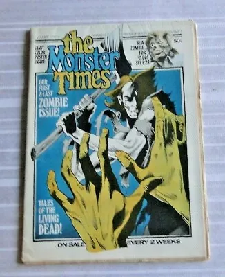 Vintage Pulp Magazine The Monster Times Vol 1 #6 Zombie Issue The Living Dead 88 • $12