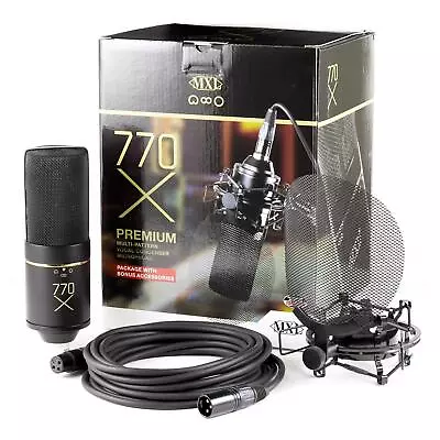 MXL 770X Multi Pattern Condenser Microphone Package 770-X Studio Mic Kit Bundle • $199.95