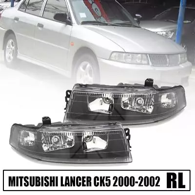 Head Lamp Light Pair LH RH Smoke Lens For Mitsubishi Lancer CK5 2000-2002 Sedan • $308.82