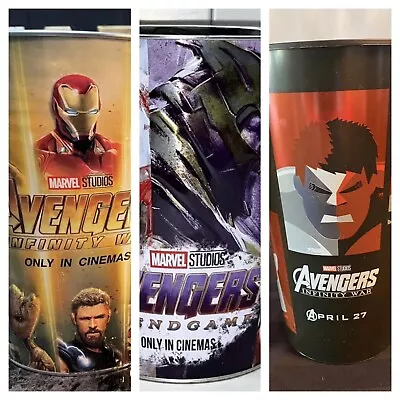 Marvel Avengers Infinity War End Game TIN Metal Popcorn Bucket Plus Cup • $50